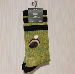 K. Bell Sport Men's Printed Golf Crew Sock